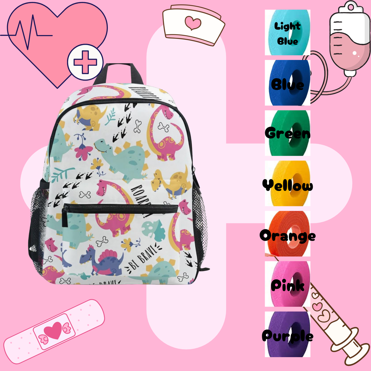 Dinosaur Tube Backpack, Tubie Backpack, Adapted Backpack