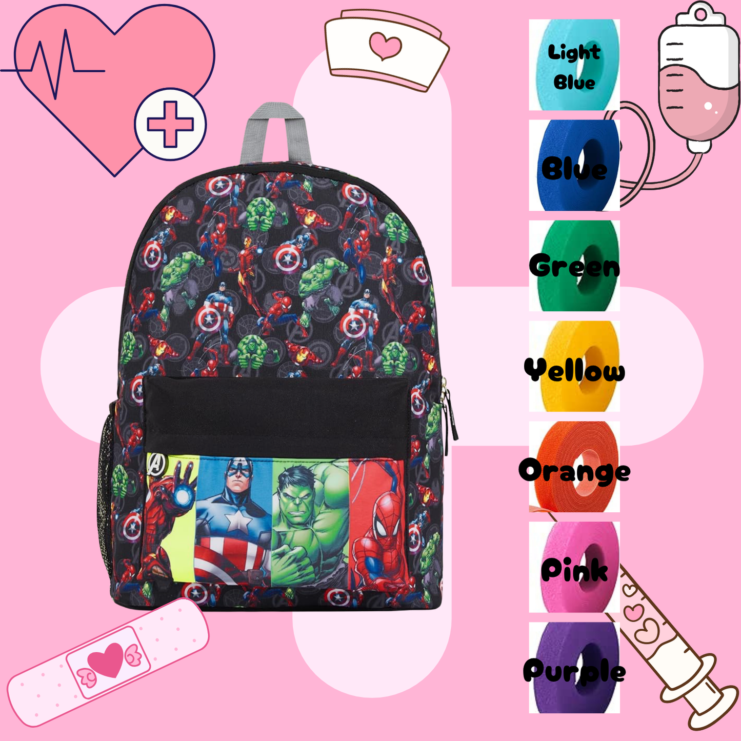 Marvel Tube Backpack, Tubie Backpack, Adapted Backpack
