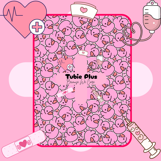 Pink Rubber Ducks 2 in 1 Syringe Roll & Med Mat